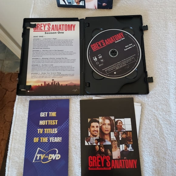 Greys Anatomy - Season 1 (DVD, 2006, 2-Disc Set) Pre-Owned Tested Working - Picture 4 of 5